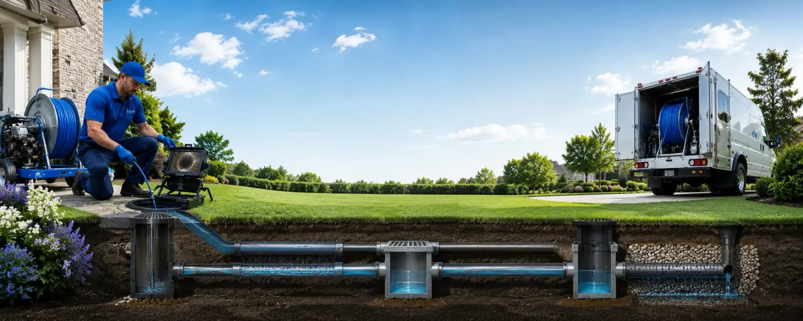 Outdoor drain cleaning information for West Hills, CA